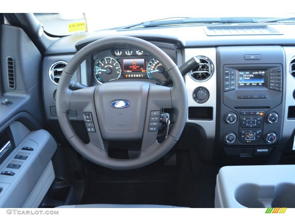 2014 F150 XLT SuperCrew 4x4 - Oxford White / Steel Grey photo #13