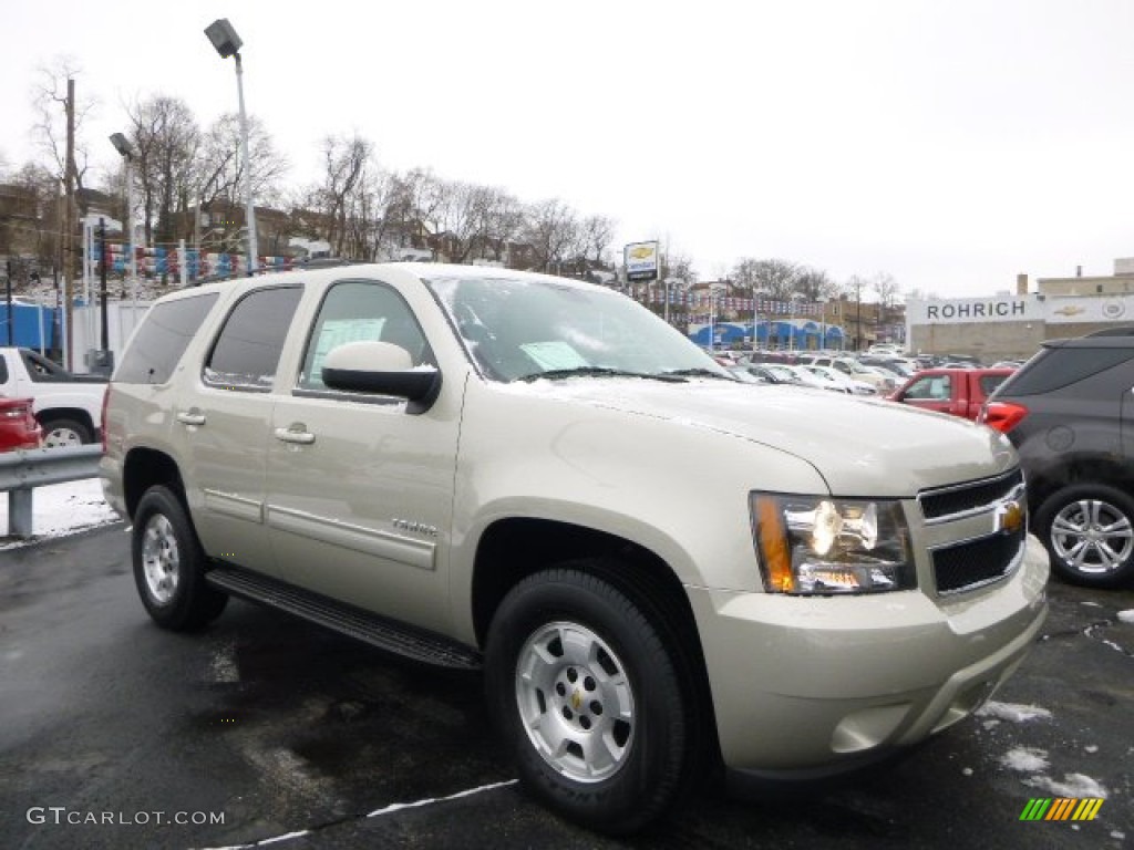 2014 Tahoe LT 4x4 - Champagne Silver Metallic / Light Cashmere/Dark Cashmere photo #1