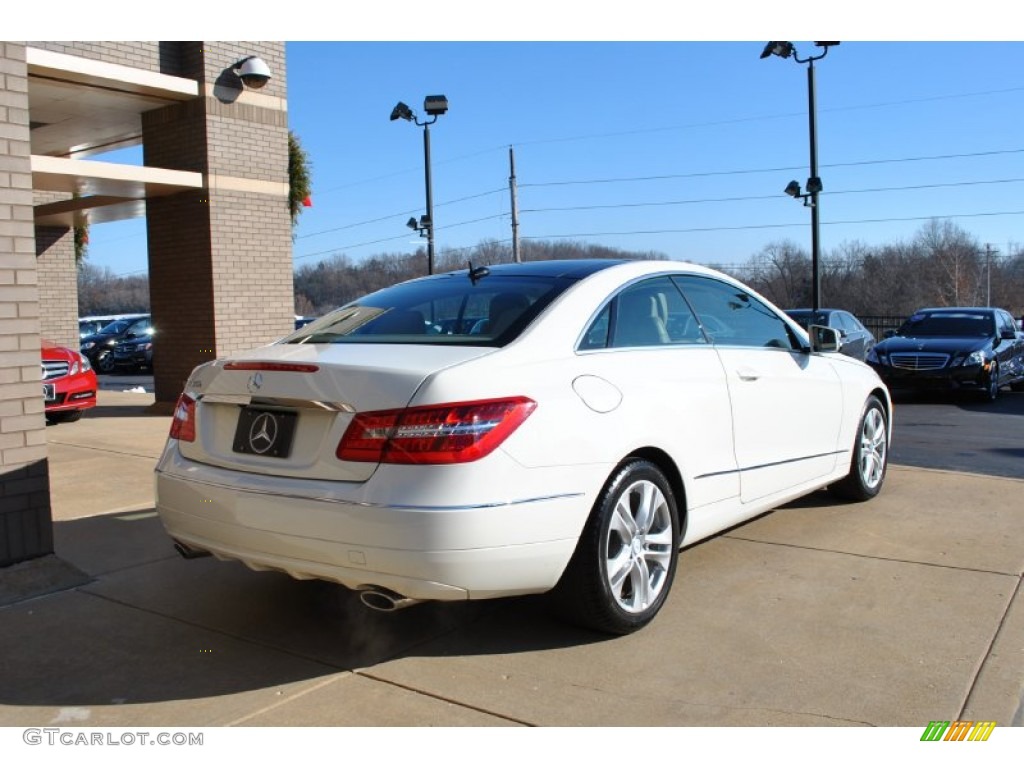 2011 E 350 Coupe - Arctic White / Almond/Mocha photo #3