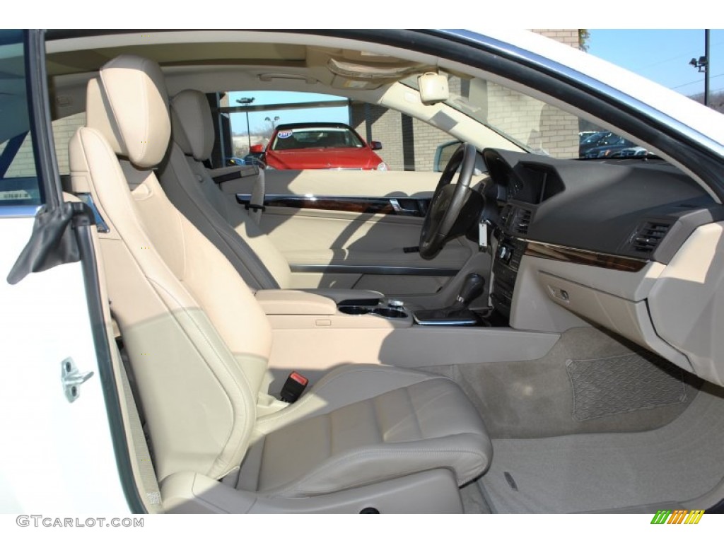2011 E 350 Coupe - Arctic White / Almond/Mocha photo #10