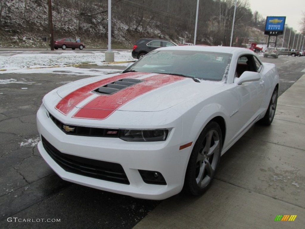 2014 Camaro SS/RS Coupe - Summit White / Inferno Orange photo #8