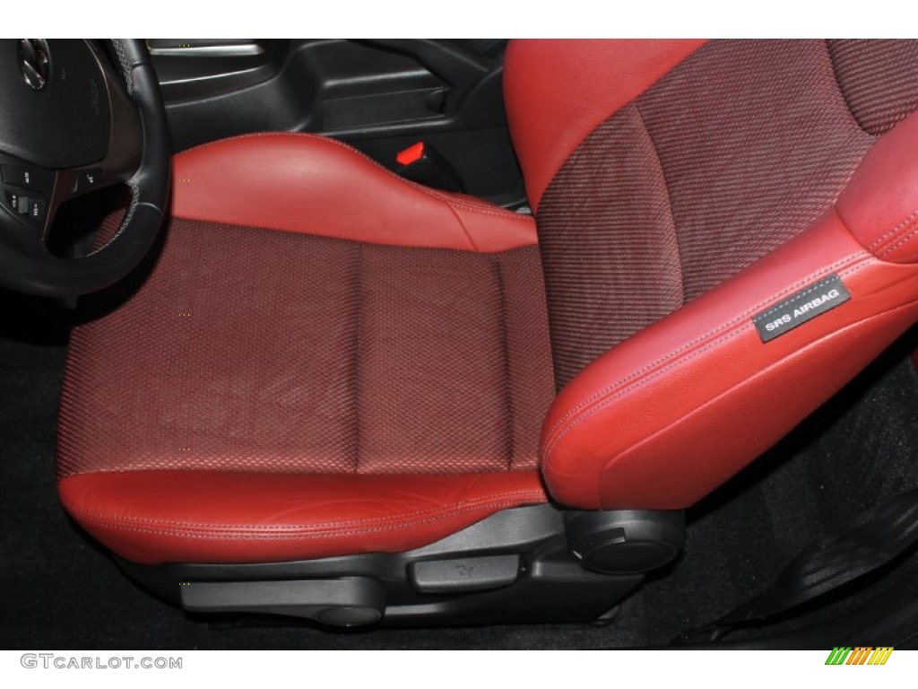 2013 Genesis Coupe 2.0T R-Spec - Black Noir Pearl / Red Leather/Red Cloth photo #14