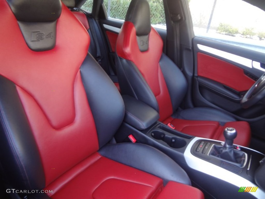 Black/Magma Red Interior 2012 Audi S4 3.0T quattro Sedan Photo #88913787