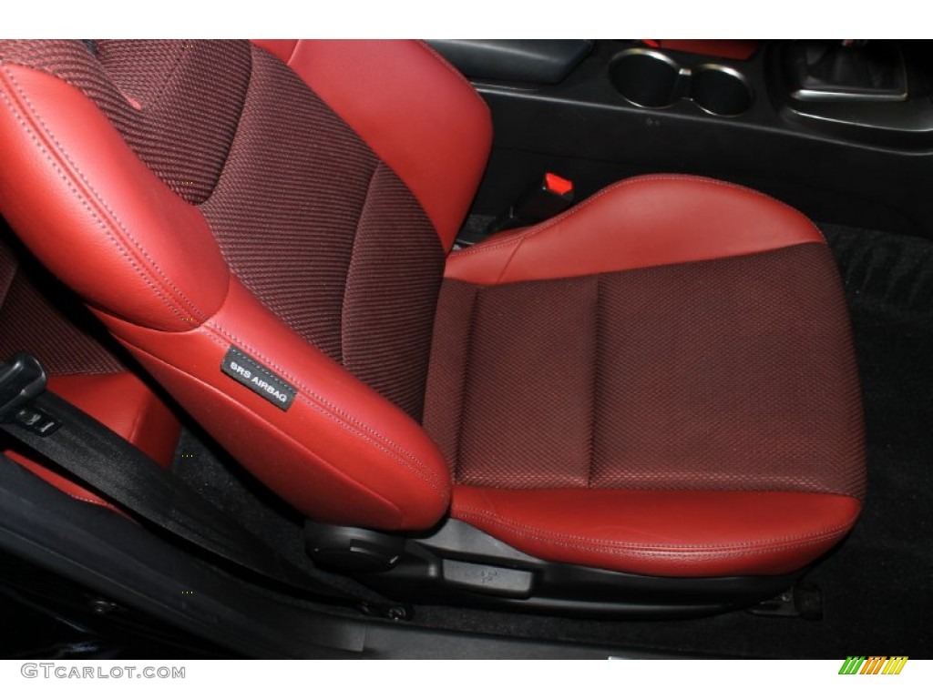 2013 Genesis Coupe 2.0T R-Spec - Black Noir Pearl / Red Leather/Red Cloth photo #25