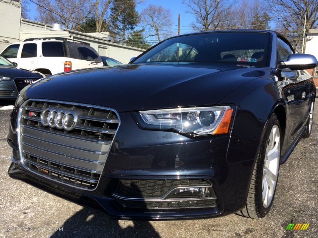 2013 S5 3.0 TFSI quattro Convertible - Moonlight Blue Metallic / Chestnut Brown photo #2