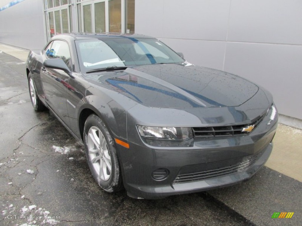 2014 Camaro LS Coupe - Ashen Gray Metallic / Black photo #9