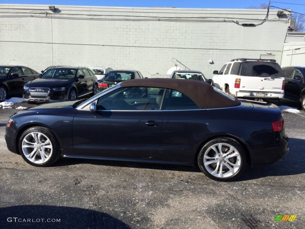 2013 S5 3.0 TFSI quattro Convertible - Moonlight Blue Metallic / Chestnut Brown photo #4