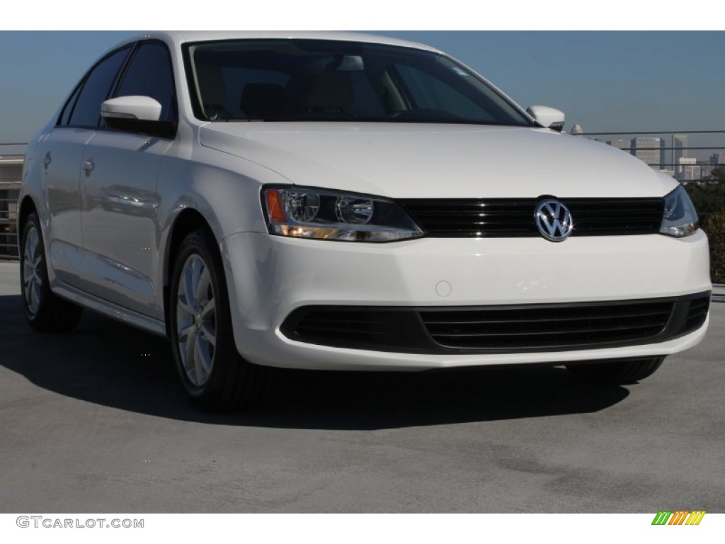 2012 Jetta SE Sedan - Candy White / Cornsilk Beige photo #1