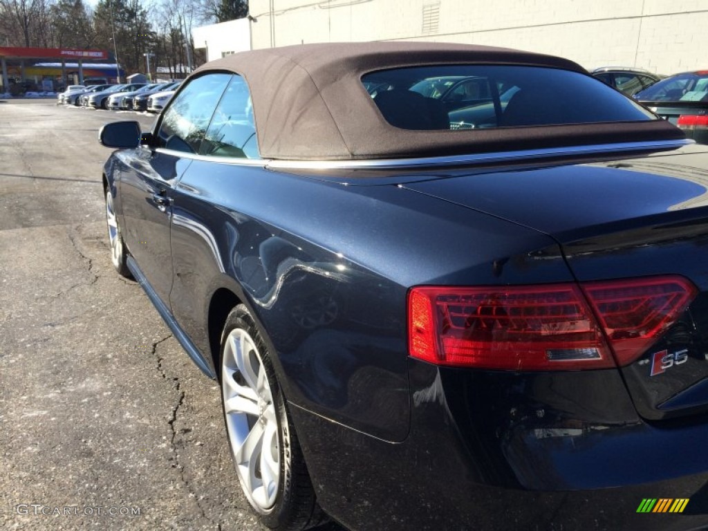 2013 S5 3.0 TFSI quattro Convertible - Moonlight Blue Metallic / Chestnut Brown photo #7