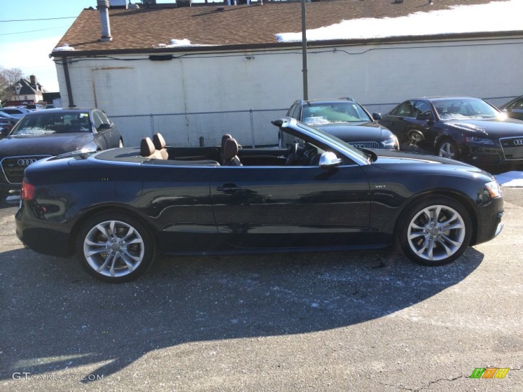 2013 S5 3.0 TFSI quattro Convertible - Moonlight Blue Metallic / Chestnut Brown photo #24