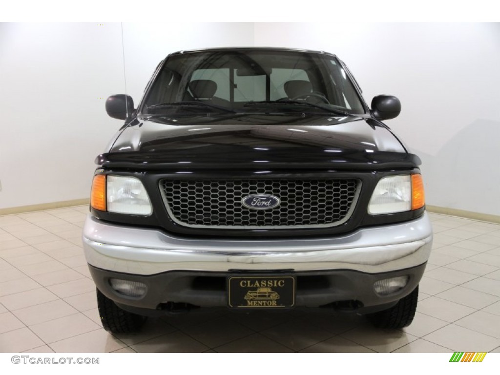 2004 F150 XLT Heritage SuperCab 4x4 - Black / Heritage Graphite Grey photo #2