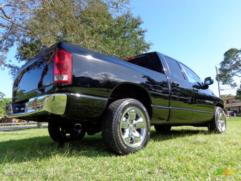2003 Ram 1500 SLT Quad Cab - Black / Dark Slate Gray photo #6