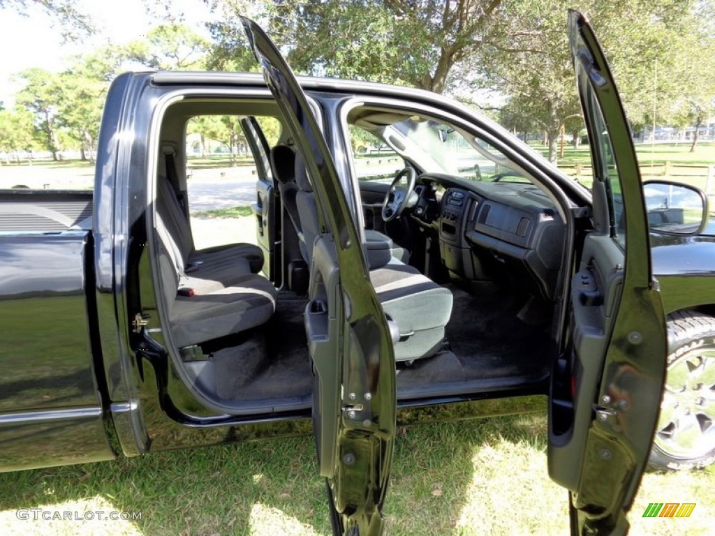 2003 Ram 1500 SLT Quad Cab - Black / Dark Slate Gray photo #14