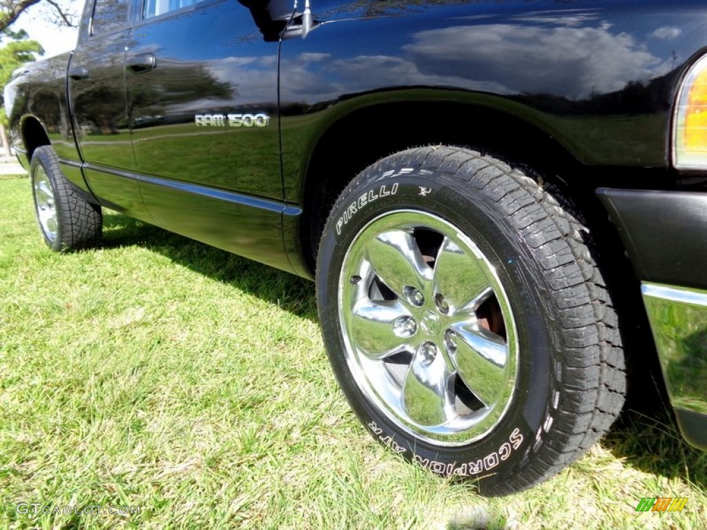 2003 Ram 1500 SLT Quad Cab - Black / Dark Slate Gray photo #22