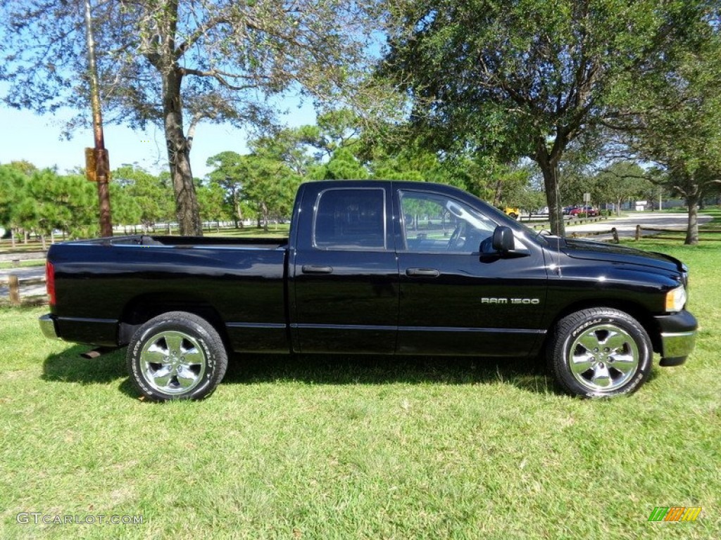 2003 Ram 1500 SLT Quad Cab - Black / Dark Slate Gray photo #24