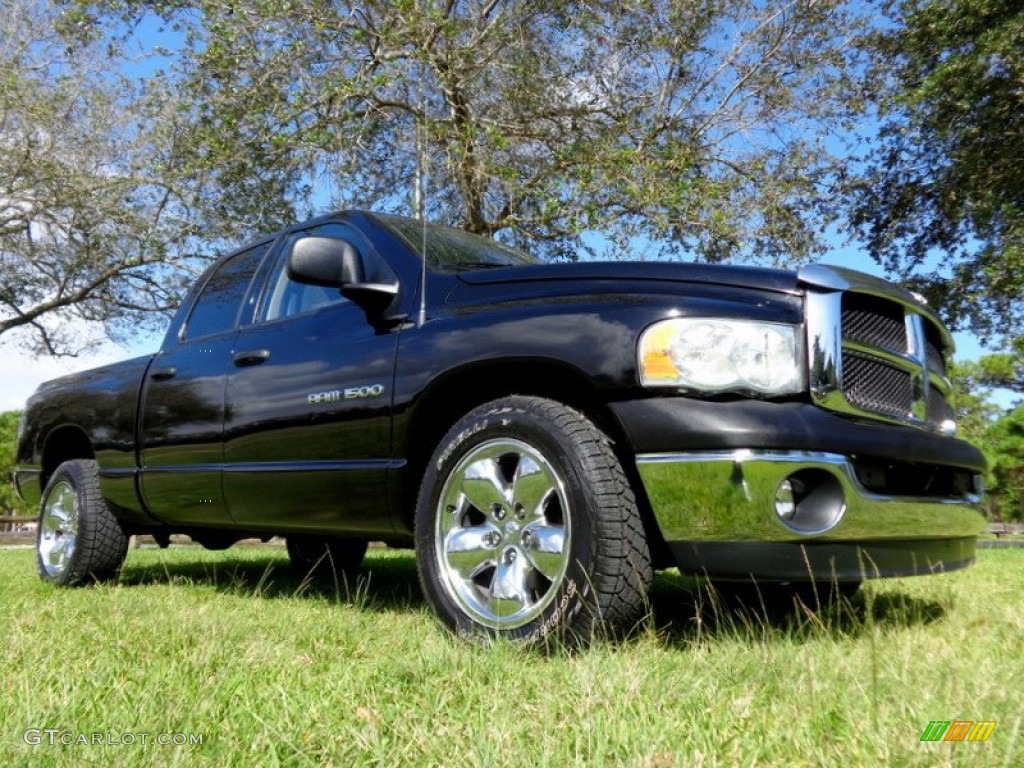 2003 Ram 1500 SLT Quad Cab - Black / Dark Slate Gray photo #33