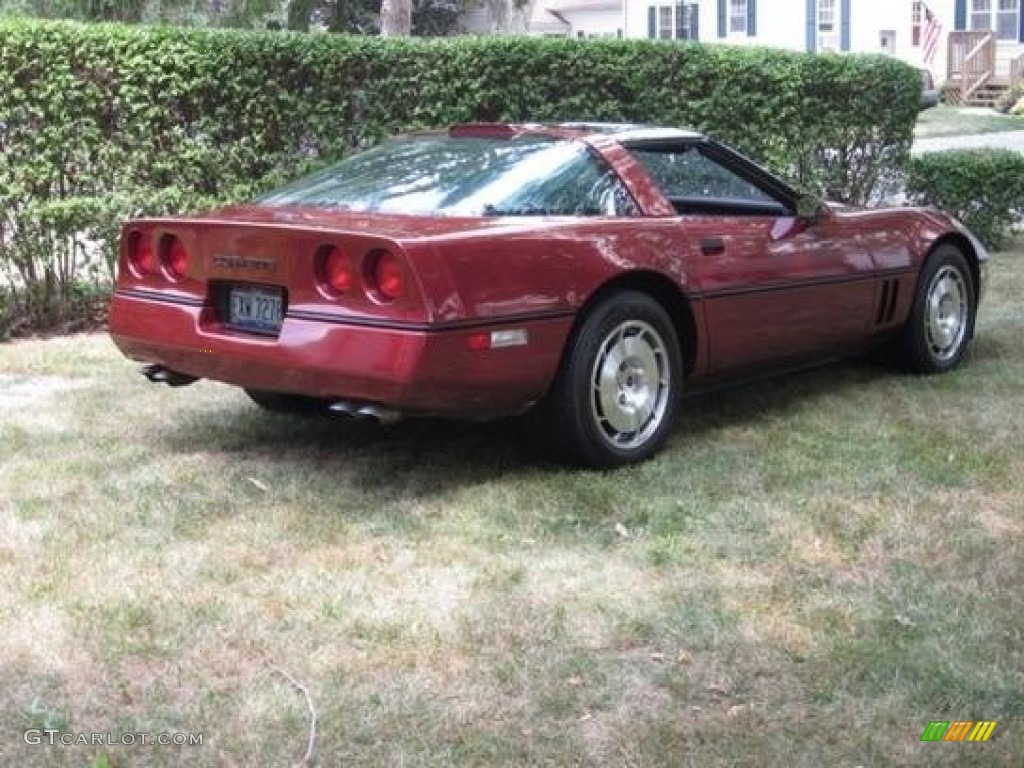 1986 Corvette Coupe - Dark Red Metallic / Saddle photo #3
