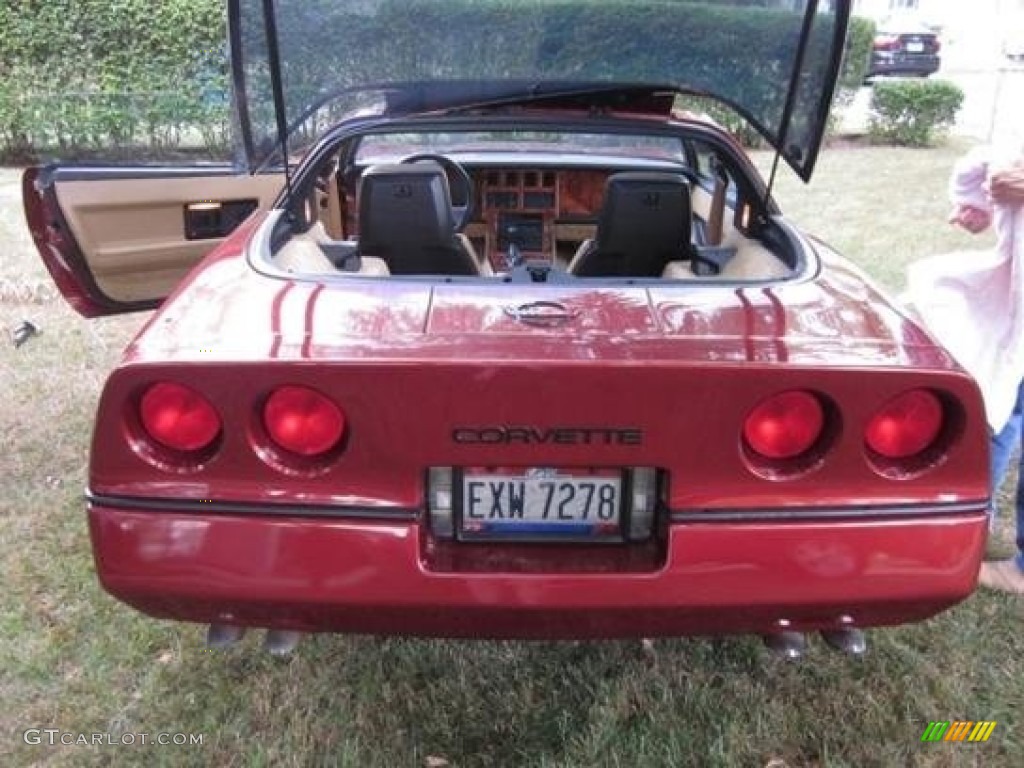 1986 Corvette Coupe - Dark Red Metallic / Saddle photo #6