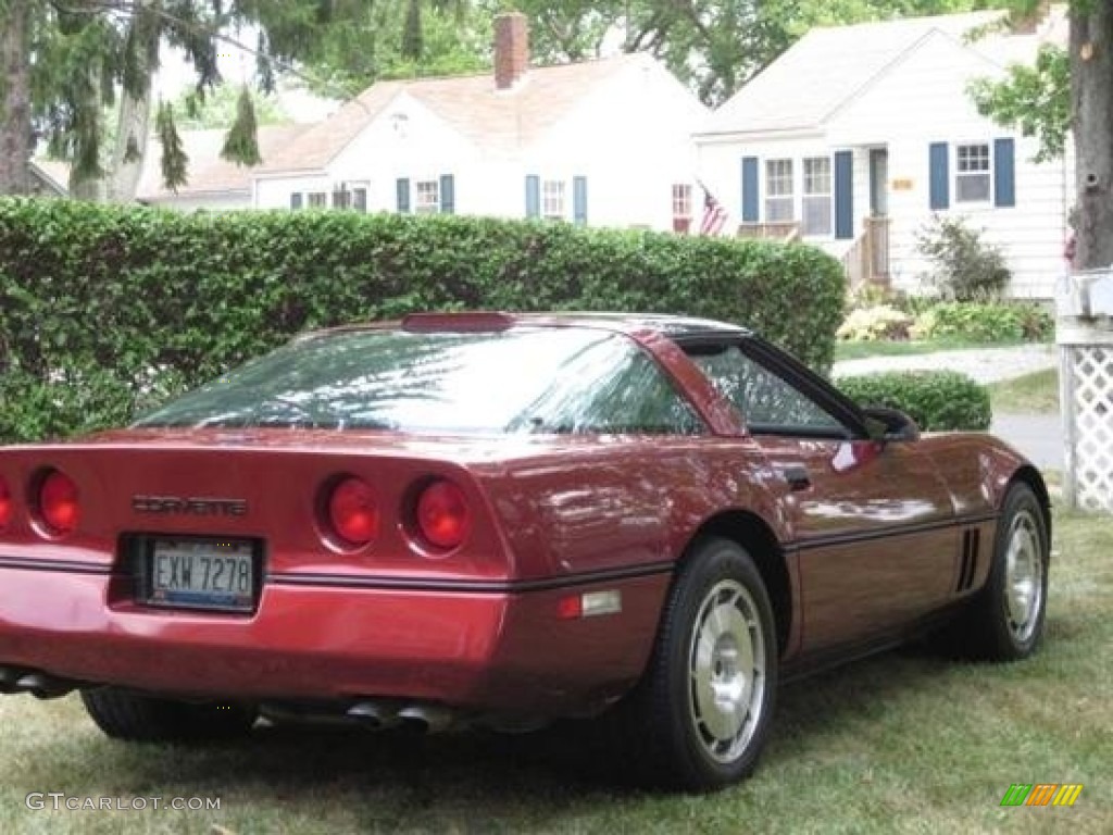 1986 Corvette Coupe - Dark Red Metallic / Saddle photo #7