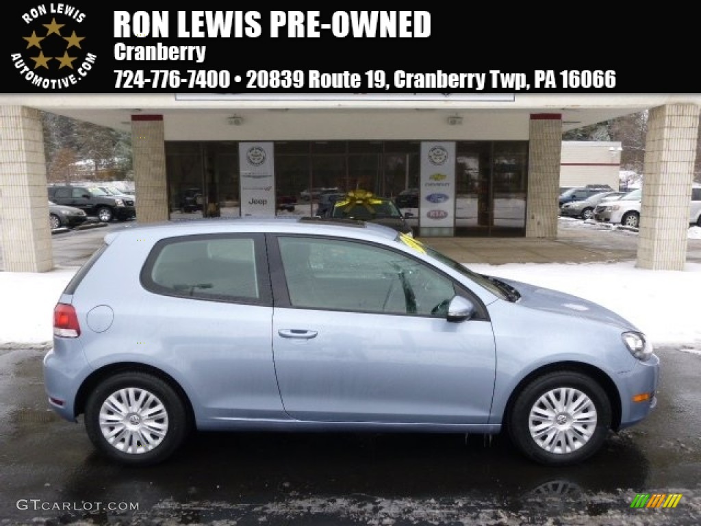 2010 Golf 2 Door - Shark Blue Metallic / Titan Black photo #1