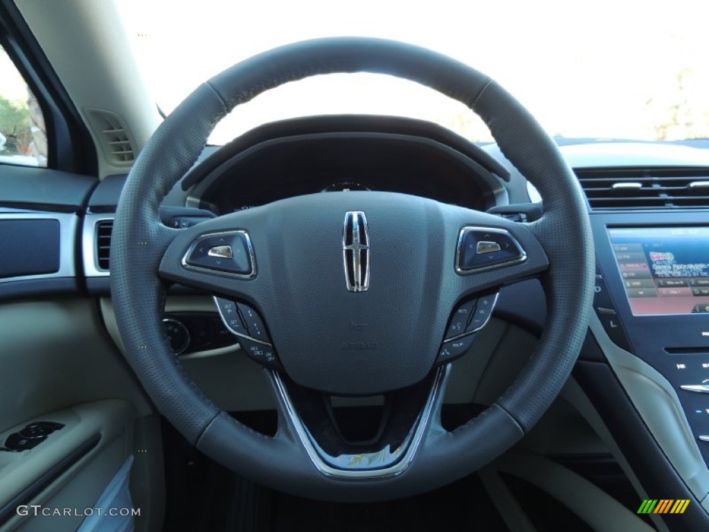 2014 Lincoln MKZ Hybrid Light Dune Steering Wheel Photo #88922699