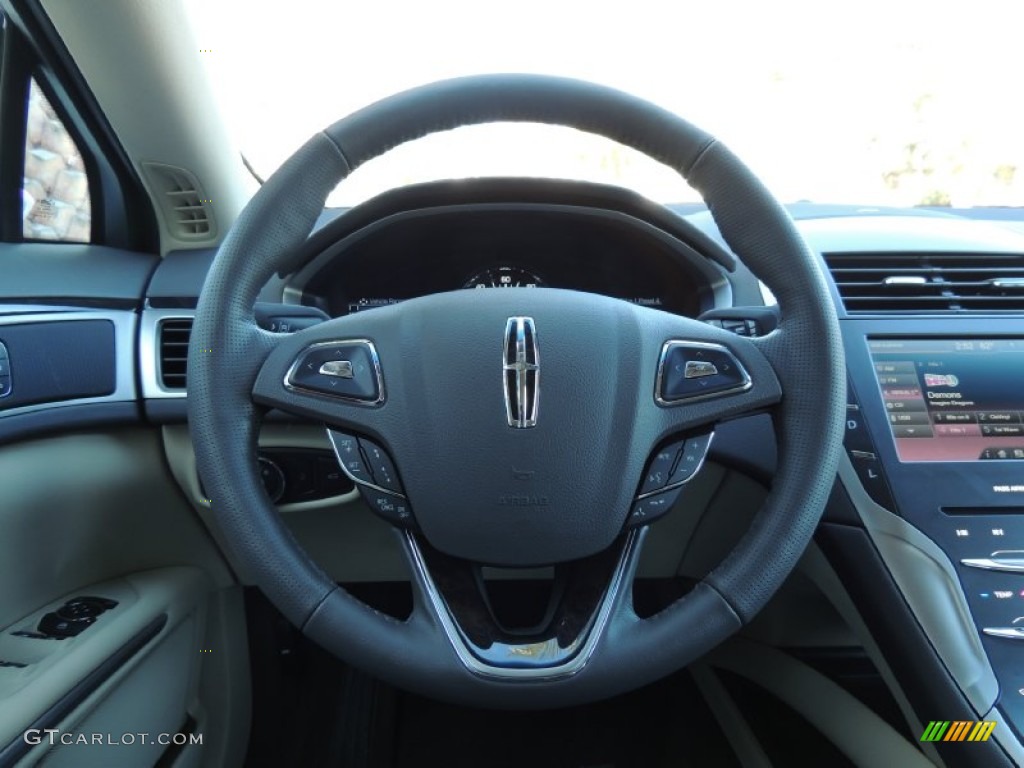 2014 Lincoln MKZ Hybrid Light Dune Steering Wheel Photo #88922963
