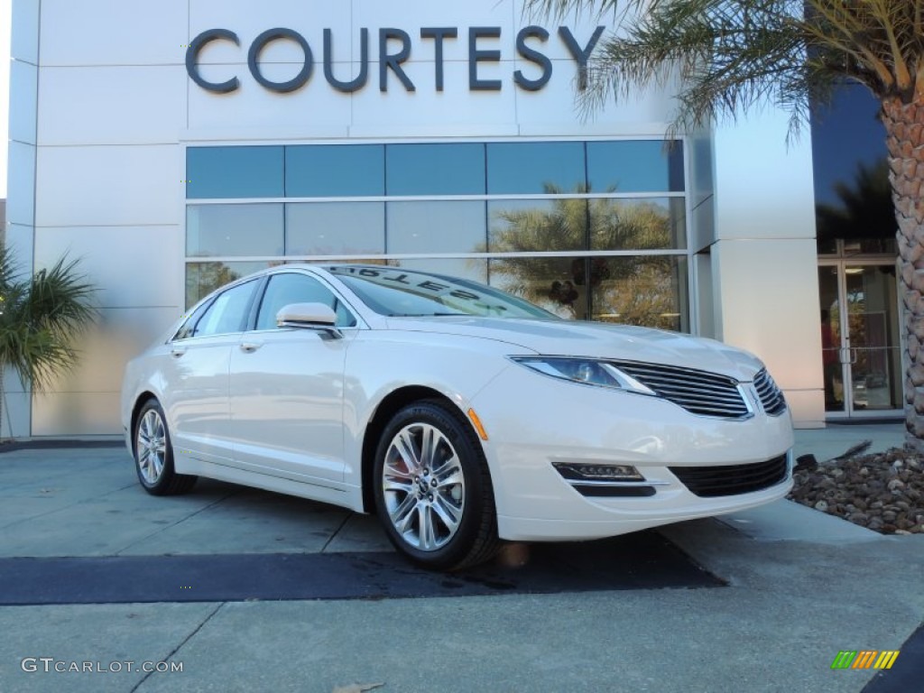 2014 MKZ Hybrid - White Platinum / Light Dune photo #1