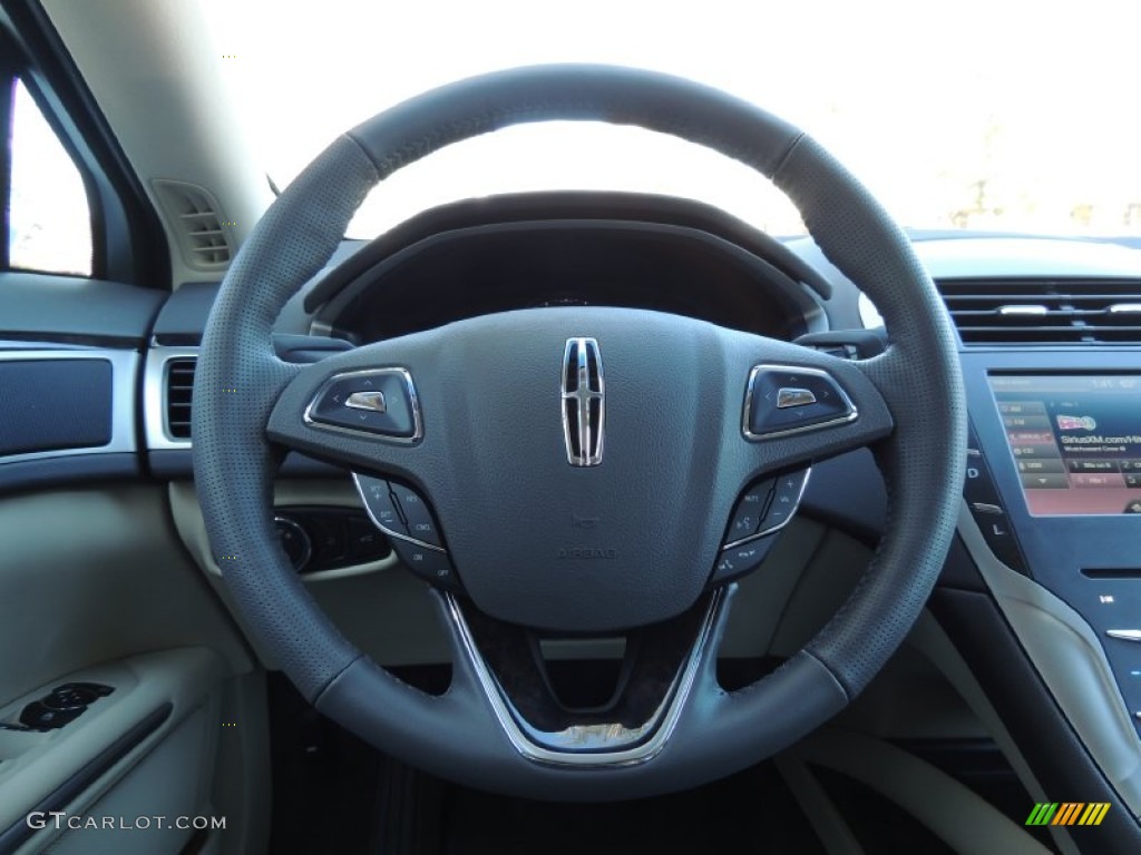 2014 Lincoln MKZ Hybrid Light Dune Steering Wheel Photo #88923212
