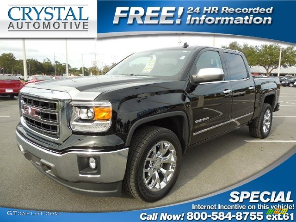 2014 Sierra 1500 SLT Crew Cab - Onyx Black / Jet Black photo #1