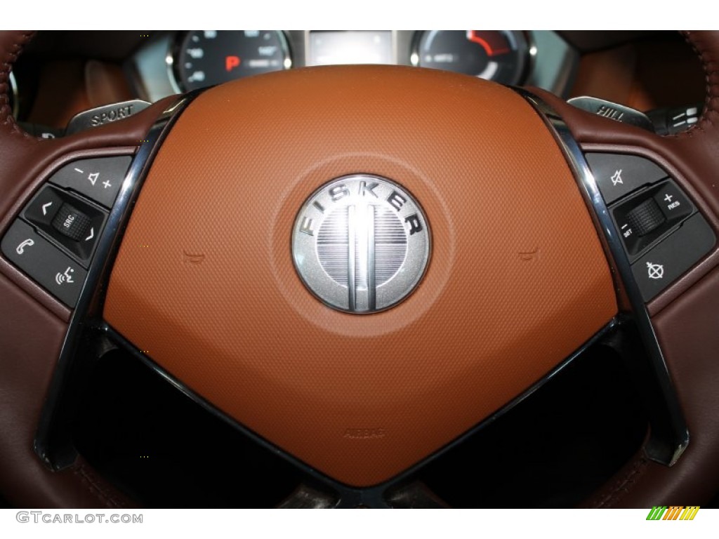 2012 Fisker Karma EcoSport Canyon Tritone Steering Wheel Photo #88926192