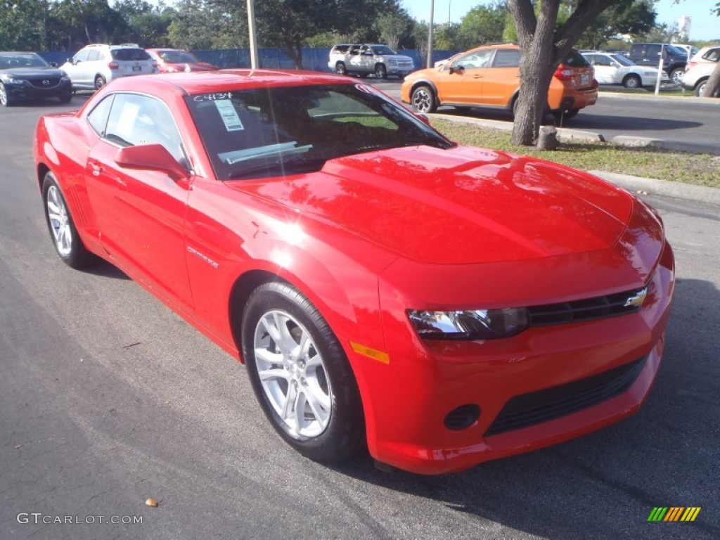 2014 Camaro LS Coupe - Red Hot / Black photo #1