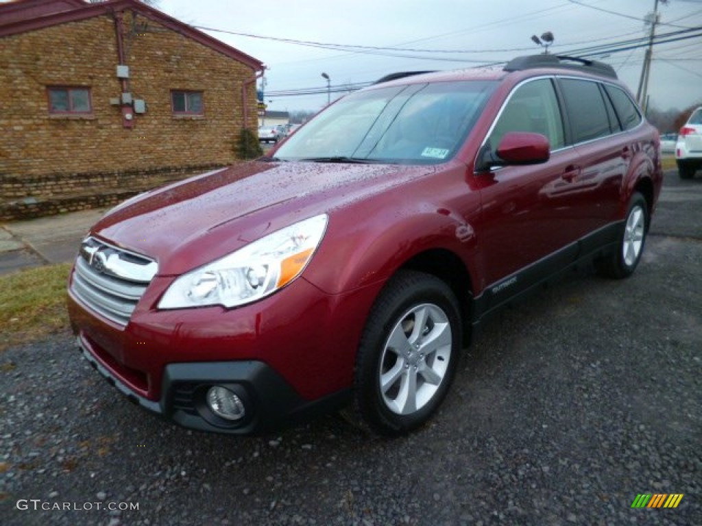 2014 Outback 2.5i Premium - Venetian Red Pearl / Ivory photo #3