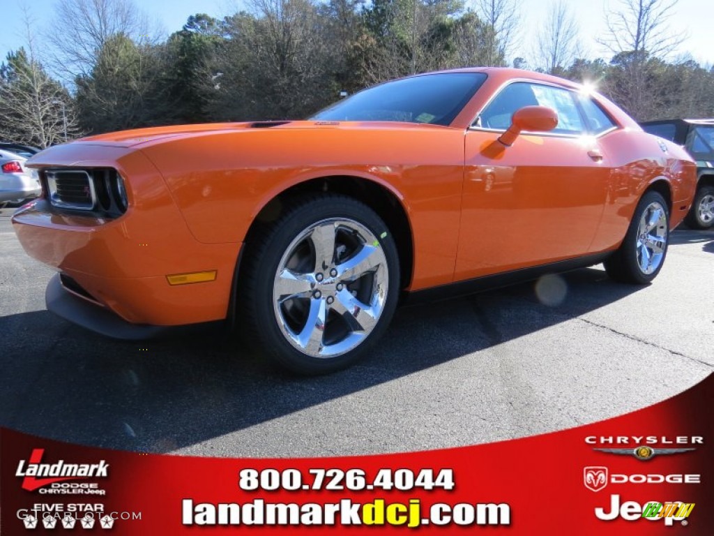 2014 Challenger R/T - Header Orange / Dark Slate Gray photo #1