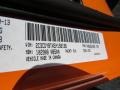  2014 Challenger R/T Header Orange Color Code PL4