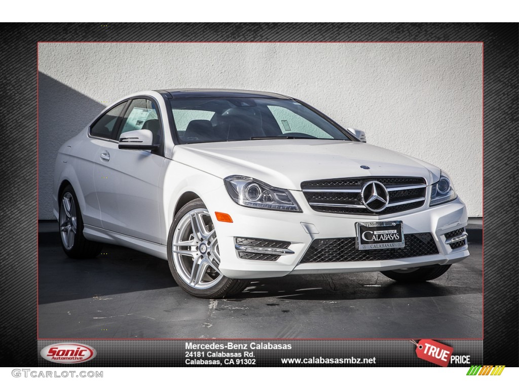 2014 C 250 Coupe - Polar White / Black photo #1