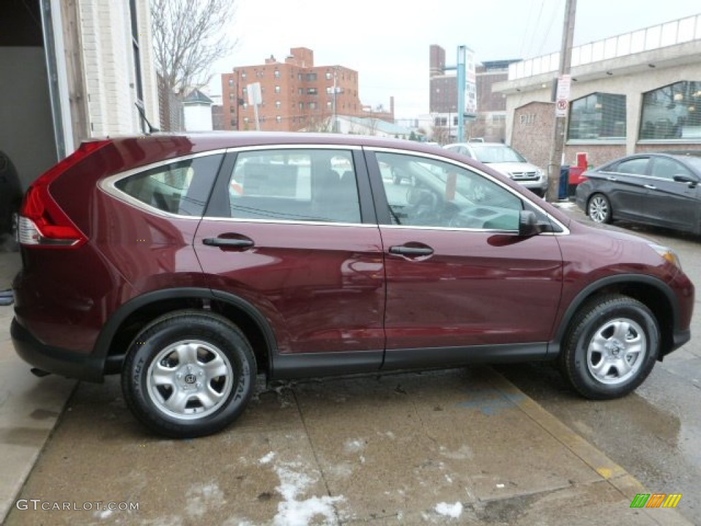 2014 CR-V LX AWD - Basque Red Pearl II / Gray photo #6