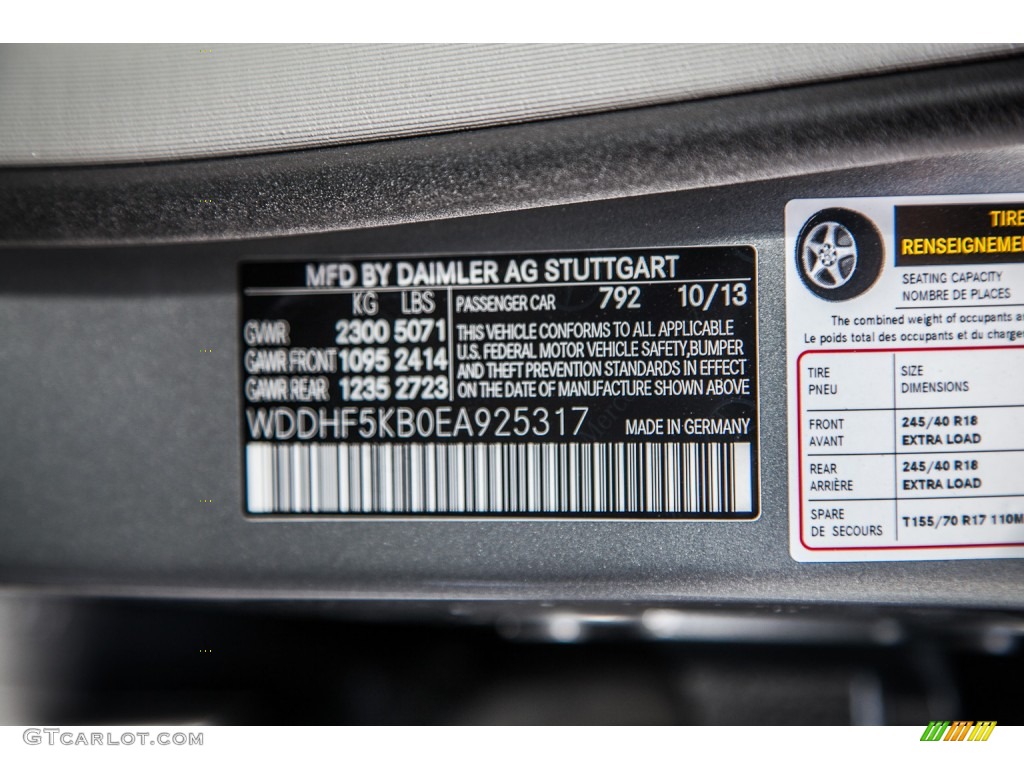 2014 E 350 Sport Sedan - Paladium Silver Metallic / Gray/Dark Gray photo #7