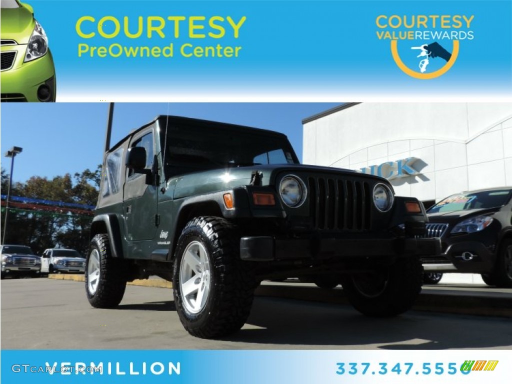 2004 Wrangler SE 4x4 - Electric Lime Green Pearl / Khaki photo #1