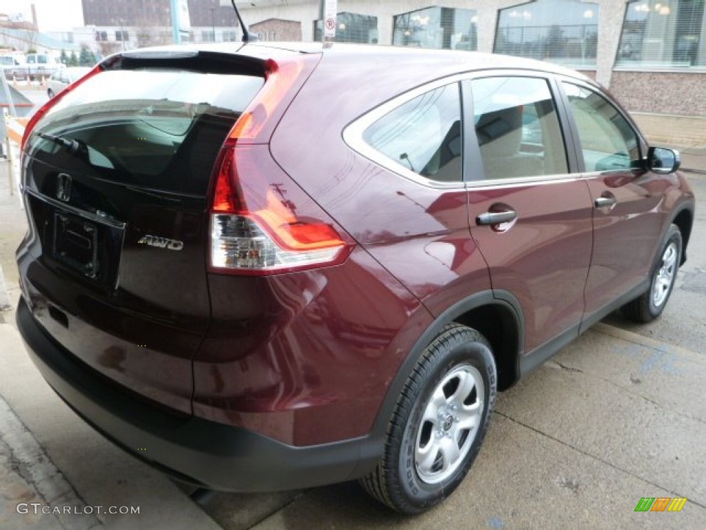 2014 CR-V LX AWD - Basque Red Pearl II / Gray photo #5