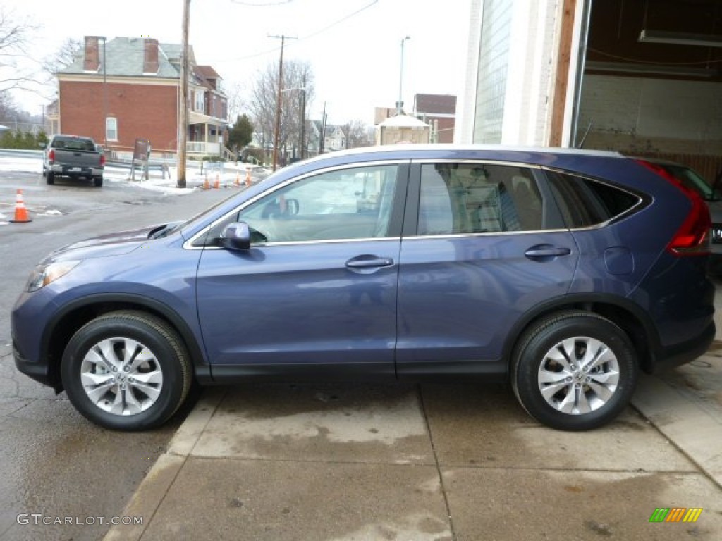 2014 CR-V EX-L AWD - Twilight Blue Metallic / Gray photo #2