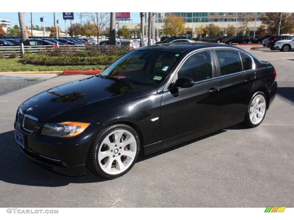 2008 3 Series 335i Sedan - Black Sapphire Metallic / Beige photo #2