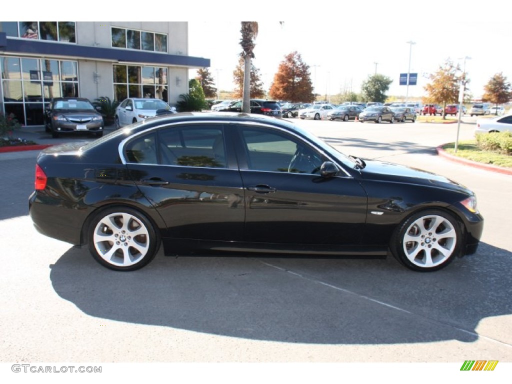 2008 3 Series 335i Sedan - Black Sapphire Metallic / Beige photo #6