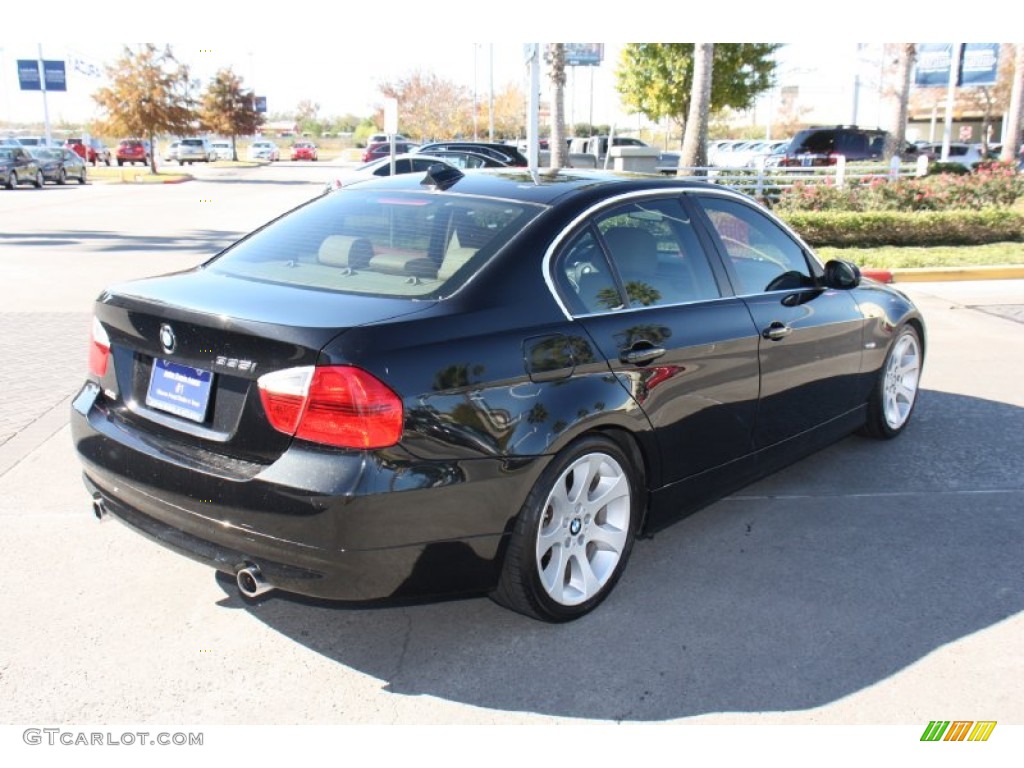 2008 3 Series 335i Sedan - Black Sapphire Metallic / Beige photo #8