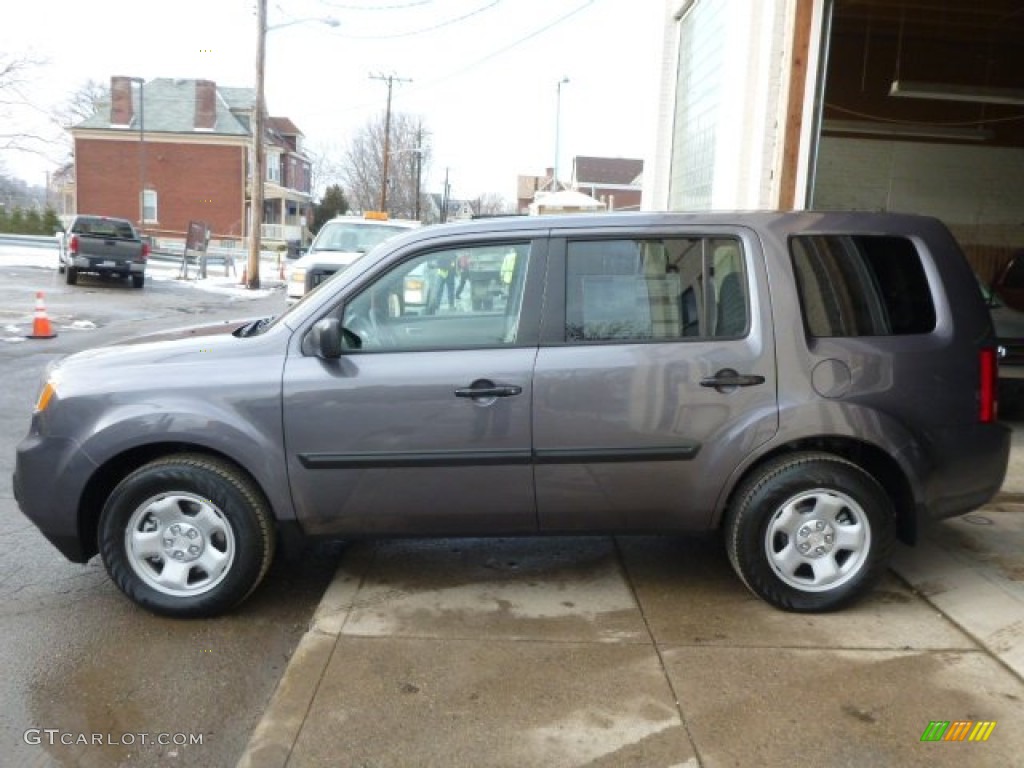 2014 Pilot LX 4WD - Modern Steel Metallic / Gray photo #2