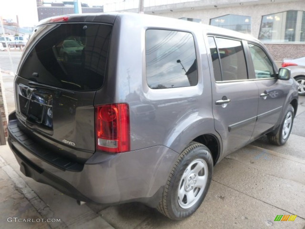 2014 Pilot LX 4WD - Modern Steel Metallic / Gray photo #4