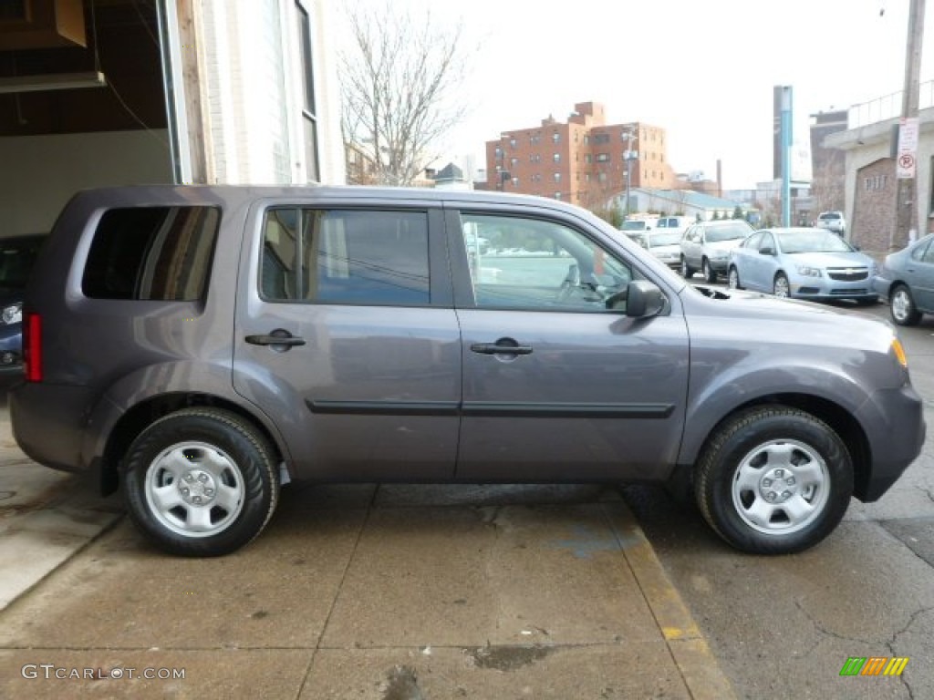 2014 Pilot LX 4WD - Modern Steel Metallic / Gray photo #5