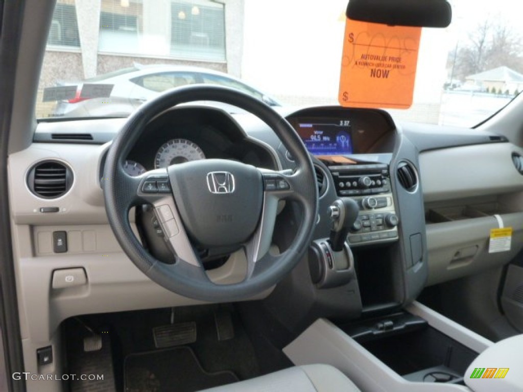 2014 Pilot LX 4WD - Modern Steel Metallic / Gray photo #12