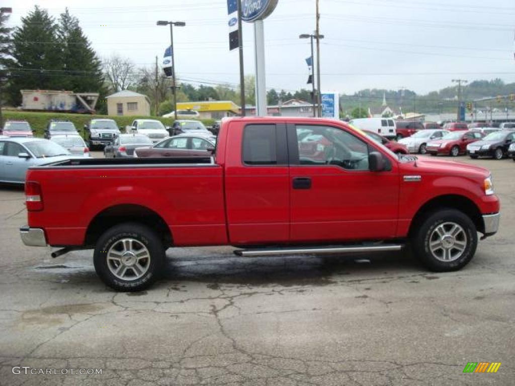 2007 F150 XLT SuperCab 4x4 - Bright Red / Medium Flint photo #5