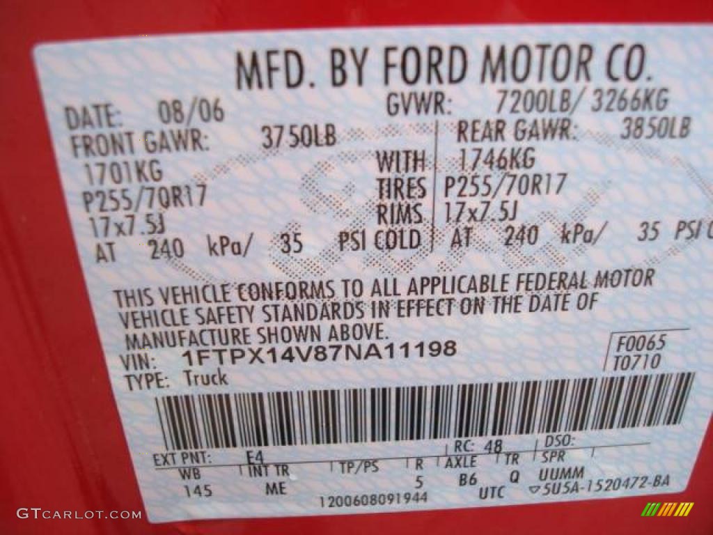 2007 F150 XLT SuperCab 4x4 - Bright Red / Medium Flint photo #19