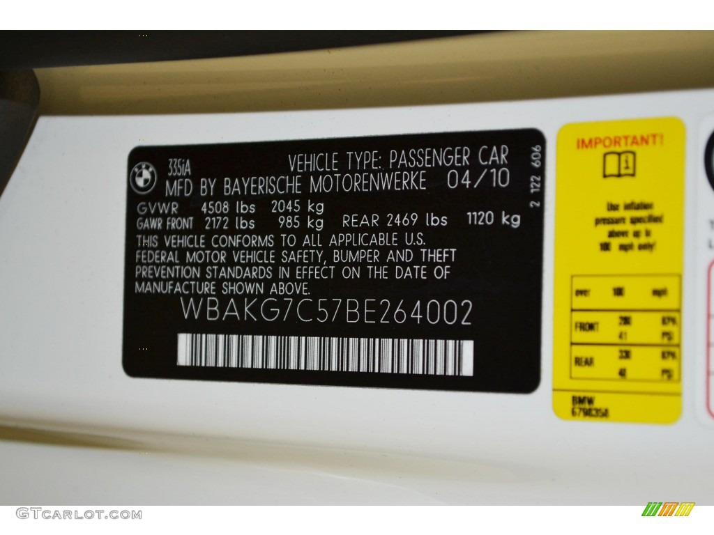 2011 3 Series 335i Coupe - Alpine White / Black photo #11